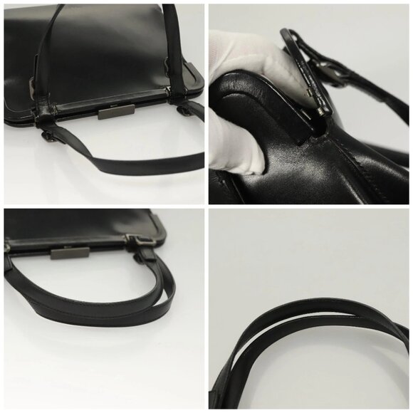 PRADA Hand Bag Leather Black Auth bs26480 - Picture 16 of 16